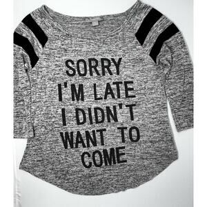 Purple Snow Sorry I’m Late T-shirt Size L Pre-Owned See measurements for size